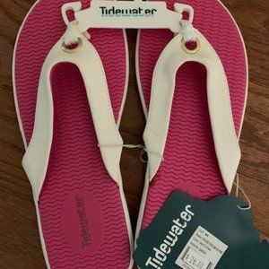 Tidewater white thong sandals - 8
